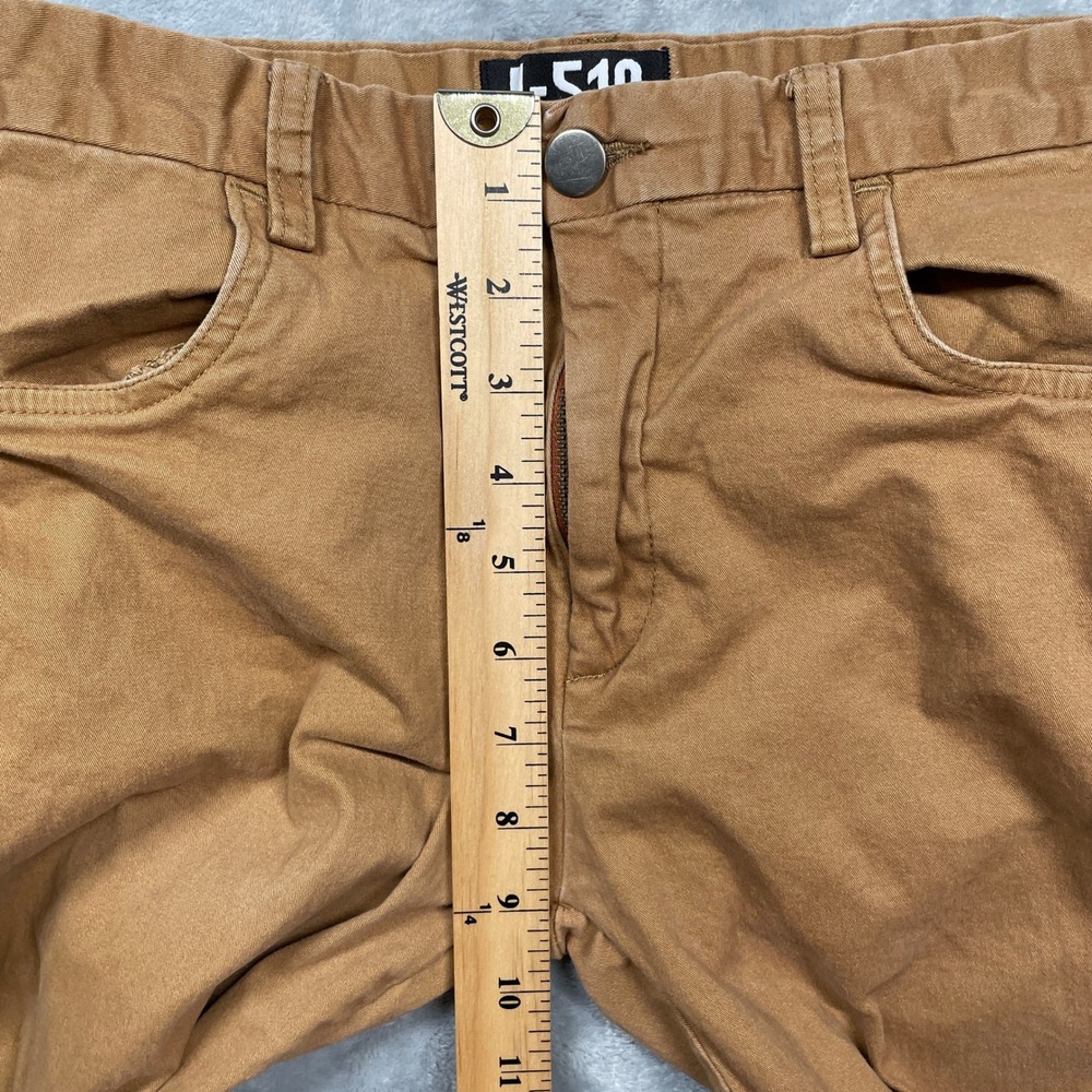 U-510 Chino Pants Mens 32x26 Brown Slim Fit Cotton Stretch Tapered Leg - Picture 8 of 13